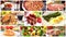 Various delicious food recipes collage