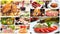 Various delicious food recipes collage