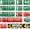 Various exit signs