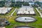 Various facilities and sedimentation tanks in sewage treatment plants