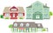 Various family houses, wooden houses, country houses,