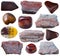 Various ferruginous quartzite (jaspillite) stones
