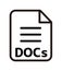 Various file type vector icon illustration Docs, document