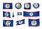 Various flags of Belize independent country