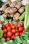 Various fresh vegetable, tomato, lotus and bamboo shoot