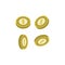 Various golden coins isolated icon