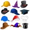 Various hats illustration