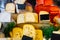 Various Holland cheese on in diary production market