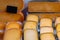 Various Holland cheese on in diary production market