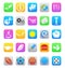 Various ios 7 style mobile app icons isolated on a