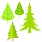 Various Isolated Tree Clip Art