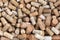 Various italian wine corks