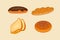 Various kinds of bread icon