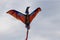 Various kites flying in the blue sky at the kite festival, Zapyskis, Lithuania