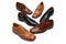 Various male shoes isolated on