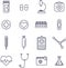 Various medical equipment vector icons