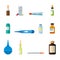 Various medication and healthcare icons.