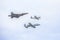 Various Military Aircrafts Fly In Formation