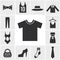 Various Monochrome Clothing Themed Graphics