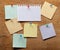 Various note papers