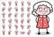 Various Old Granny Funny Character - Set of Concepts Vector illustrations