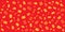 Various Orange Finance, IT or Technology Symbols, Icons Pattern of Various Sizes and Orientation on Wide Scale Red Background