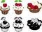 The various petit kirsch torte icons