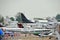 Various private and business jets on display at Singapore Airshow