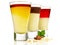 Various Pudding in Glasses on white Background - Isolated