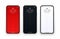 Various Red Black White 3D Smooth Blur Wallpaper Set On Mobile Phone Screen