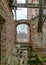 Various ruins of an old castle, fragments of ruins from an old building, ruined fragments of the castle interior, Veckarku Castle