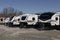 Various RV Motorhomes on display at a dealership. Owning a motorhome is a cost effective way to see the country