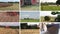 Various seasonal agricultural works. Video clips collage.