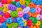 Various sewing Colorful plastic buttons as background