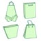 Various Shopping bags. Handbags, carriers, innovative origami bag