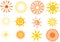 Various simplistic sun illustrations