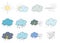 Various simplistic weather illustrations