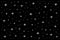 Various sizes and mixed white stars on a black background