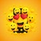 Various Smiling Happy Yellow Emoticons