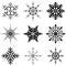 Various snowflake designs for holidays