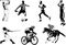 Various sports sketch illustration