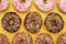 Various Sprinkle Donuts