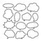 Various stickers of white speech bubbles vector set - stock vector
