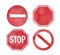 Various `Stop` and `Not Allowed` signs collection.