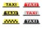 Various Taxi Signs