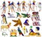 Various themes of ancient Egypt -