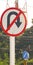 Various traffic signs beside country road