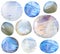 Various tumbled moonstone (adularia) gem stones