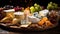 Various Types of Cheese Artfully Arranged - AI Generated