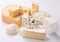 Various types of cheeses.